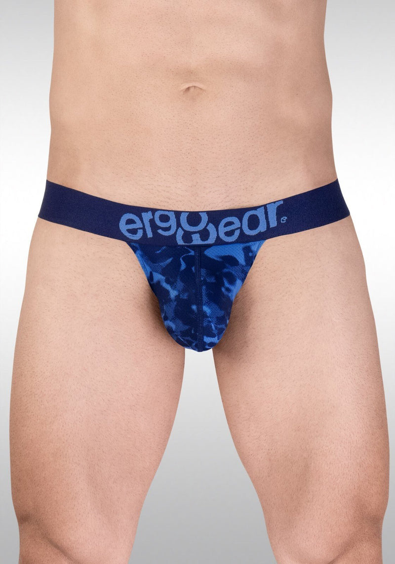 ErgoWear MAX SE Camo G - String 3D Pouch Micro Mesh Stretch Thong Blue 1718 1291