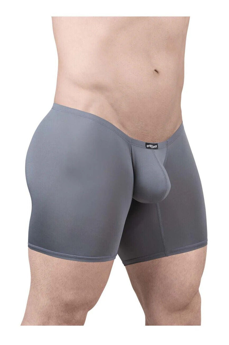 ErgoWear MidCut X4D Long Boxer Briefs 3D Seamed Pouch in Gray 17061