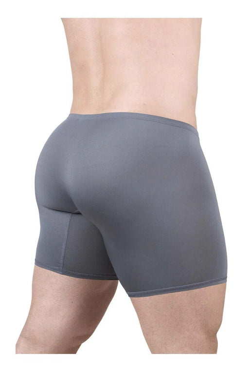 ErgoWear MidCut X4D Long Boxer Briefs 3D Seamed Pouch in Gray 17062