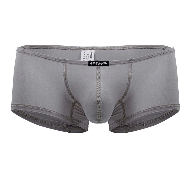 ERGOWEAR Mini Boxer X4D Seamed Pouch Low - Rise Trunks Silver Gray 1593 93 - SexyMenUnderwear.com