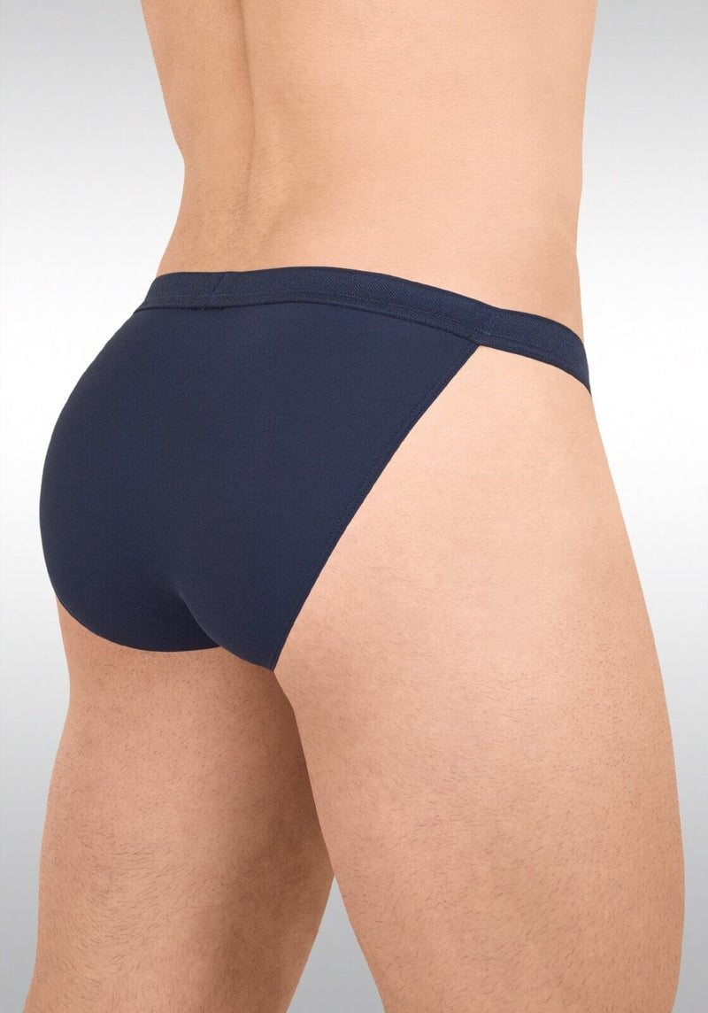 ErgoWear SLK Bikini Briefs Flat Seams 3 - Dimensional Pouch Navy Blue 1653 232