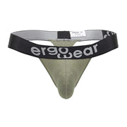 ErgoWear String MAX Flow 3D Pouch Micro - Perforated Thong Smoke Green 16773