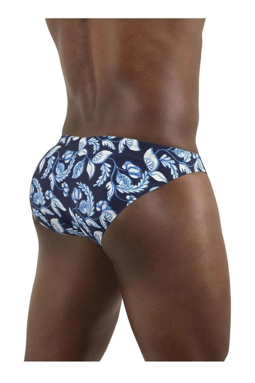 ErgoWear Swimwear FEEL Swim - Bikini Briefs 3D Pouch Drawstring Abstract Blue 1697 192