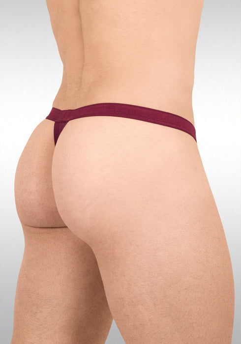 ErgoWear Thong SLK Hyper - Soft 3Dimensional Pouch Burgundy Red 1656 6 - SexyMenUnderwear.com