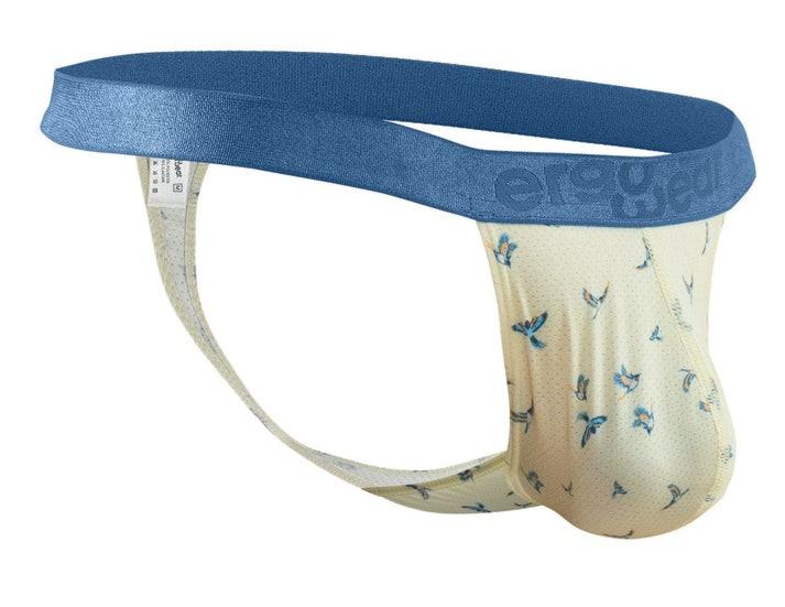 ErgoWear Thong SLK SE G - String 3D - Pouch in Soft Yellow Vanilla Birds 1768 1145