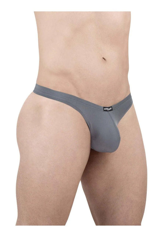 ErgoWear Thong X4D Quick Dry and Resilient Soft Thongs in Gray 1703 - SexyMenUnderwear.com