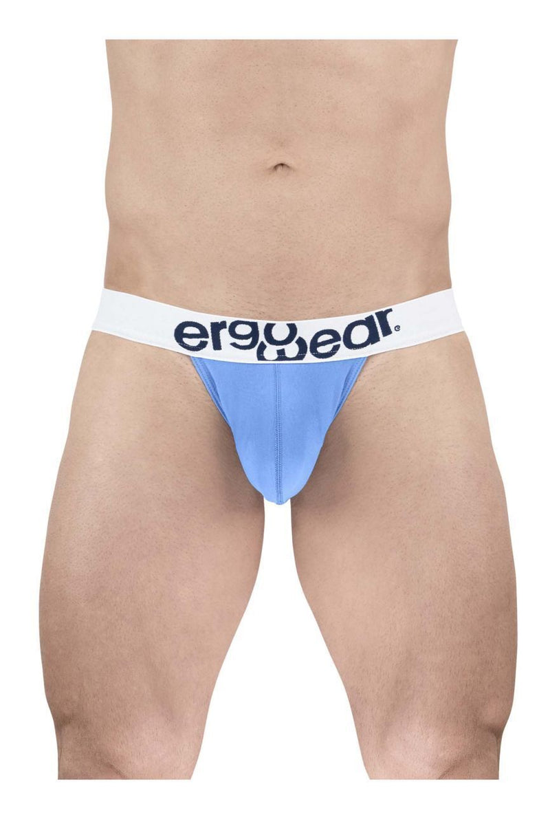 ErgoWear Thongs MAX Cotton Lightweight Men Thong in Light Blue 17113