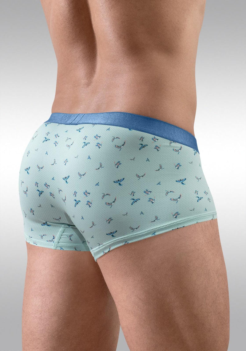 ErgoWear Trunks SLK SE Micro - Mesh Boxer in Blue Frost Birds 1778 1072