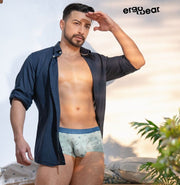 ErgoWear Trunks SLK SE Micro - Mesh Boxer in Blue Frost Birds 1778 1074