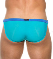 Gregg Homme Briefs SLINGSHOT With Detachable Clips Sheer Aqua Brief 200203 G1143