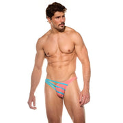 Gregg Homme Briefs SLINGSHOT With Detachable Clips Sheer Coral Brief 200203 G595