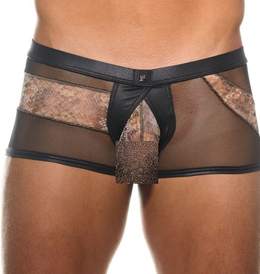 Gregg Homme Cobra Boxer Briefs With Maximiser Pouch Sheer Side Black 201015 G1432