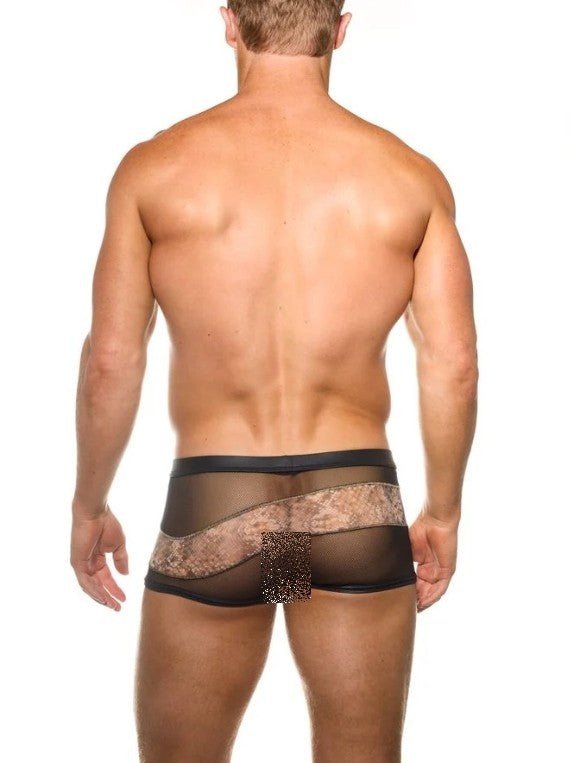Gregg Homme Cobra Boxer Briefs With Maximiser Pouch Sheer Side Black 201015 G1434
