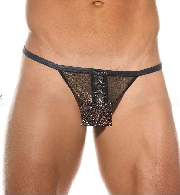 Gregg Homme JAG String in Sheer Mesh Gold 200814 G862