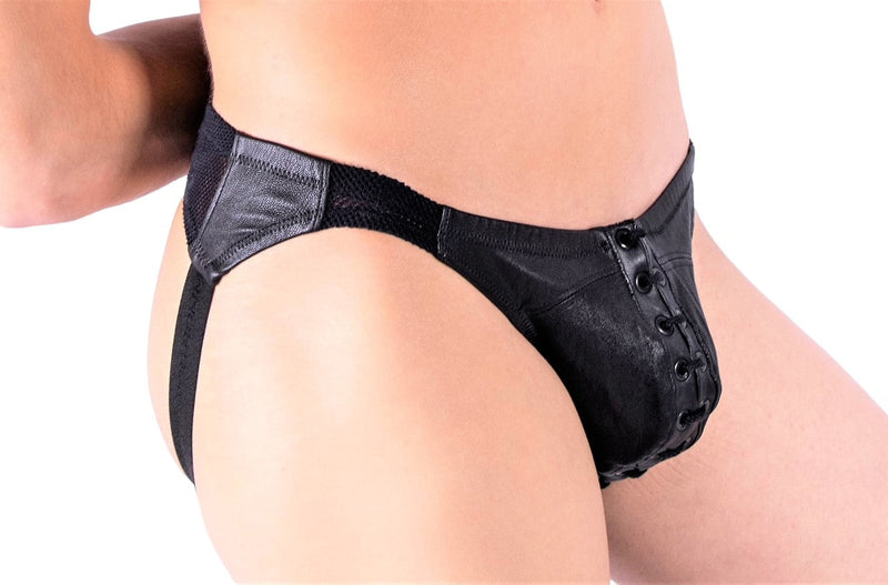 Gregg Homme Jock PLAYER Leather Jockstrap Black 143134 27