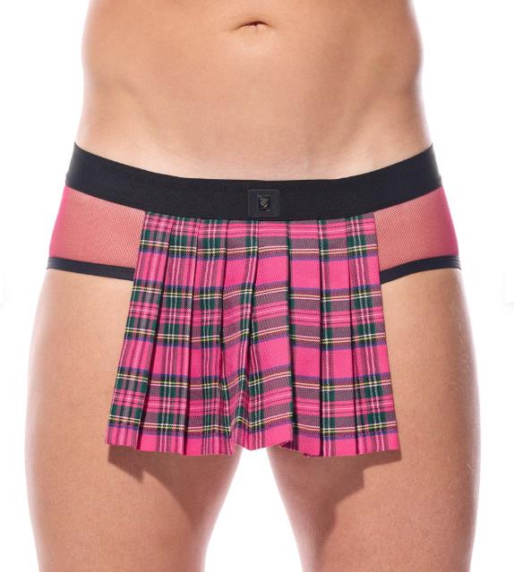 Gregg Homme Kilt Brief Combo Open Pouch KINKILT Soft Mesh Pink Briefs 210503 GT42