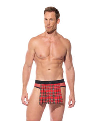 Gregg Homme Kilt Brief Combo Open Pouch KINKILT Soft Red Mesh Briefs 210503 GT44