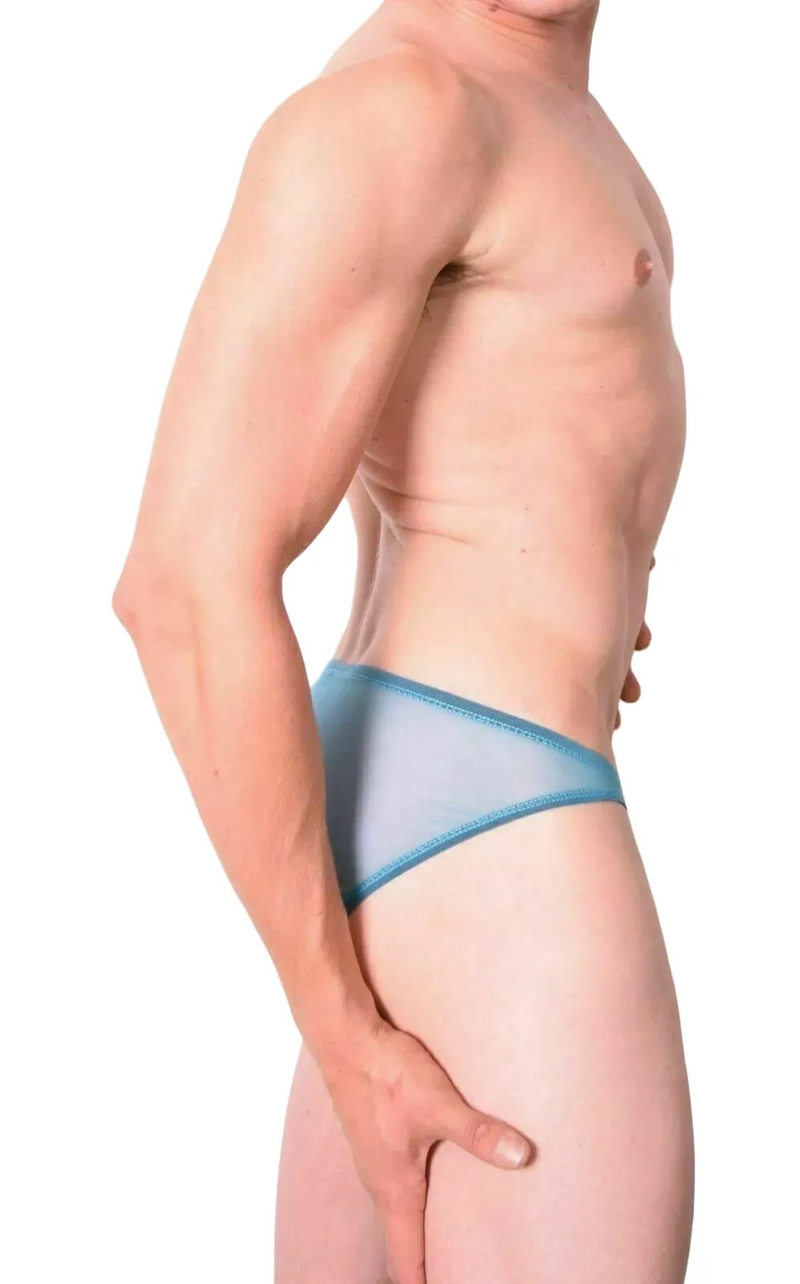 GREGG HOMME Sheer Briefs Kasanova See-Through Brief C-Ring Light Blue 34