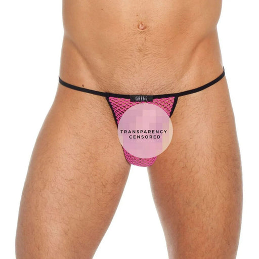 GREGG HOMME T - Back Strings Beyond Doubt Net Mesh G - String Magenta 110214 153 - SexyMenUnderwear.com