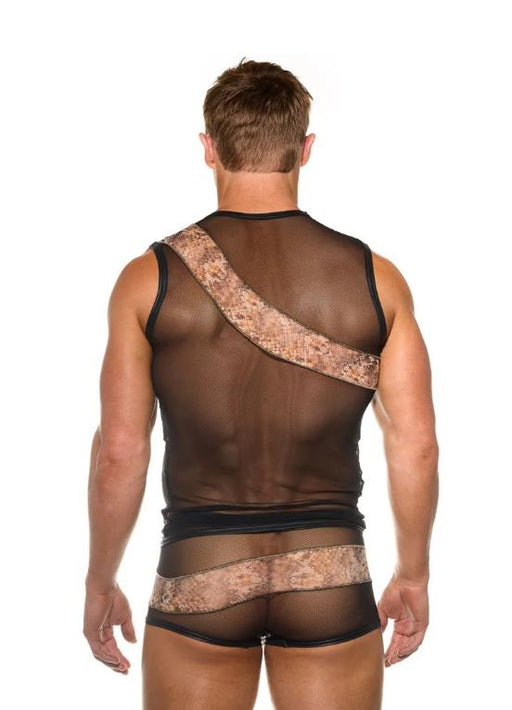 Gregg Homme Tank Top COBRA Muscle Shirt Stretch See - Through in Black 201022 GT22