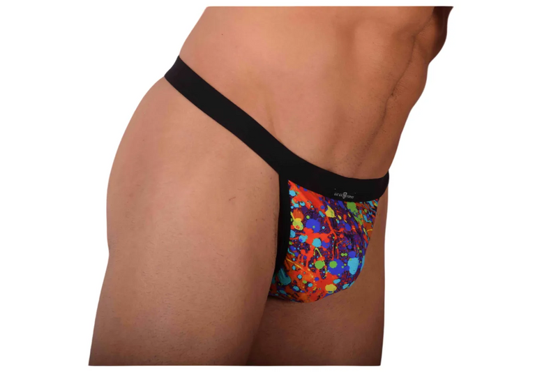 MOYEN Gregg Homme Maillots De Bain String Flammé Swim Tangas Peinture Splatter 153204 142