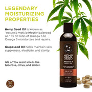 Hemp Seed Massage & Body Oil - 8 fl.oz. Nourishing, Moisturizing Massage Oil3