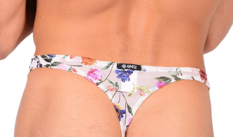 L SMU Sensual Thong Floral Explosion White 33595 MX145