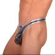 L Wojoer Sexy Silver Disco Thong 33933 MX182