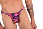 Large JJ MALIBU Pink Camouflage Printed Thong1