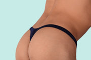 Large JOE SNYDER Polyamide Elastane Bulge Thong Navy BUL02 27