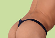 Large JOE SNYDER Polyamide Elastane Bulge Thong Navy BUL02 24