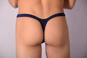 Large JOE SNYDER Polyamide Elastane Bulge Thong Navy BUL02 26