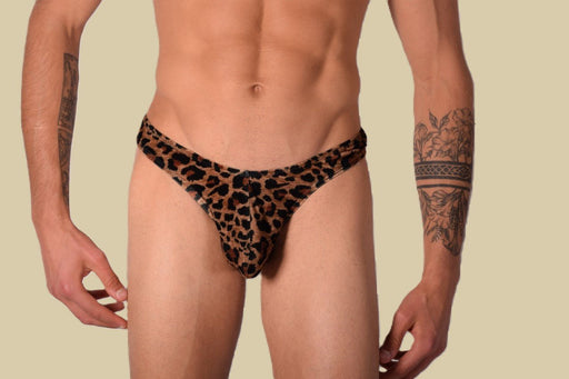 LARGE L'Homme Invisible String Bikini Leopard UW11 - MIC 3 - SexyMenUnderwear.com