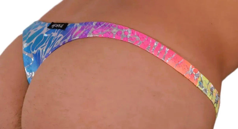 LARGE SMU Sensual Thong Silver Rainbow 33498 MX135