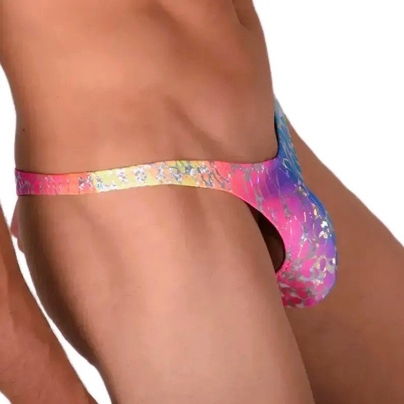 LARGE SMU Sensual Thong Silver Rainbow 33498 MX131