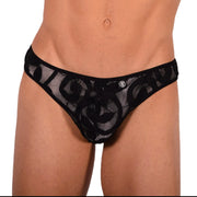 M L'Homme Invisible Sexy Black Mesh Thong 33948 MX181