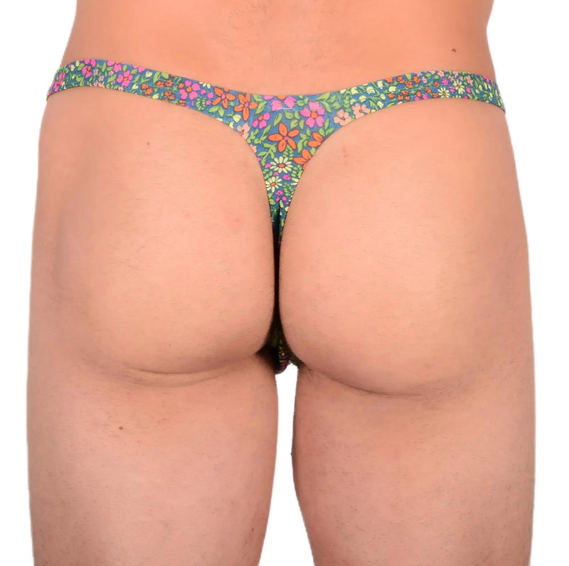 M SMU Sensual Thong Deep Green Garden 33579 MX134