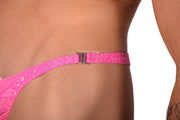 M/L SMU Detachable Tanning Thong Pink 33405 MX115
