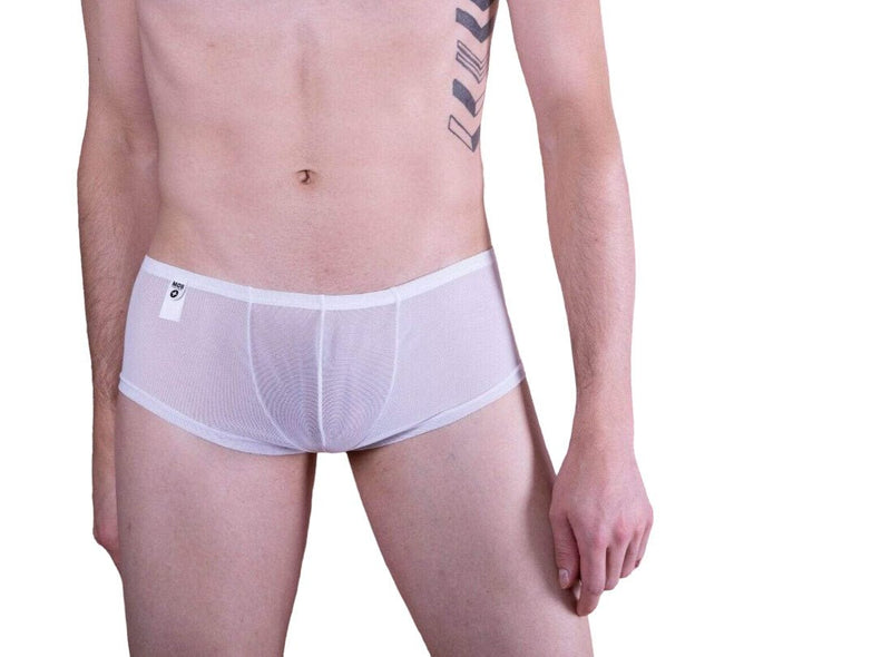 MOB Boxer Brief Sexy Erotic Underwear For Men Sheer White Mbl04 36