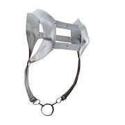 MOB DNGEON Crop Top Harness With C - Ring Faux Leather Silver Mirror DMBL085