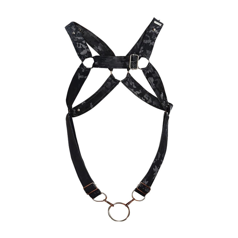 MOB DNGEON Cross C - Ring Harness One Size Adjustable Straps Black - Camo DMBL074