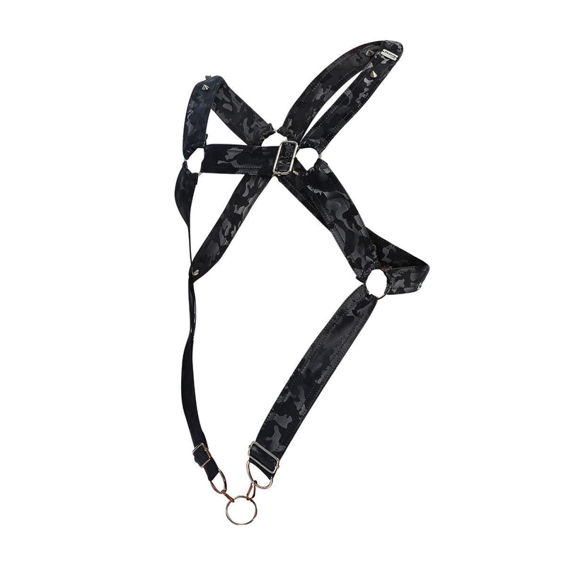 MOB DNGEON Cross C - Ring Harness One Size Adjustable Straps Black - Camo DMBL073