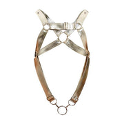 MOB DNGEON Cross C - Ring Harness Wide Adjustable Strap O/S Golden Mirror DMBL074