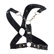 MOB DNGEON Cross Chain Harness Leather - Look One Size Black - Camo DMBL09 - 33