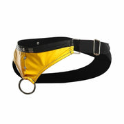 MOB DNGEON Open Front Jockstrap With C - Ring Yellow O/S DMBL016