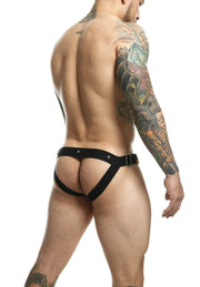 MOB DNGEON Open Front Jockstrap With C - Ring Yellow O/S DMBL015