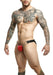 MOB DNGEON Snap-Jock With Metal Ring Erocticwear Jockstrap Cherry Red DMBL03 3