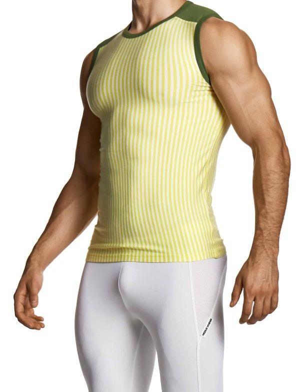 Modus Vivendi Army Combo Sleeveless Tank Top in Yellow/Green 27431 B1032