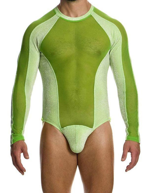 Modus Vivendi Delusion Bodysuit Elastic Knitted Lurex Yarns Singlet Neon 025811