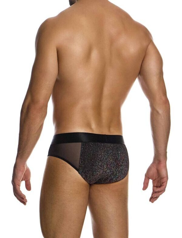 MODUS VIVENDI Delusion Classic Brief Knitted Lurex Yarns Black Jacquard 025133